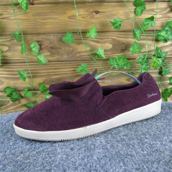 SKECHERS Women's Memory Foam Loafer‎ Burgundy Textile 8 Medium Gently Used 2025 - Picture 1 of 7